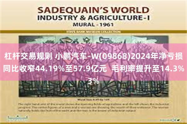 杠杆交易规则 小鹏汽车-W(09868)2024年净亏损同比收窄44.19%至57.9亿元  毛利率提升至14.3%