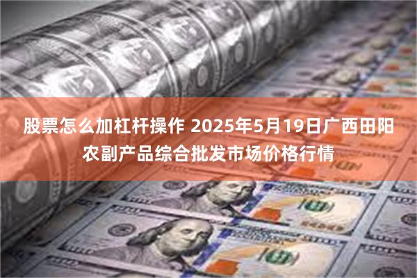 股票怎么加杠杆操作 2025年5月19日广西田阳农副产品综合批发市场价格行情